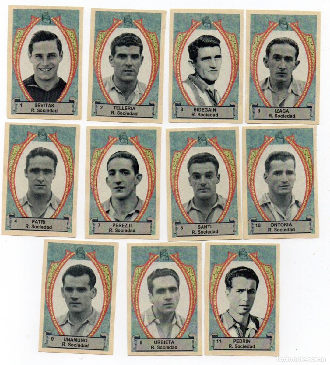 Cromos de f&uacute;tbol: REAL SOCIEDAD 1942, DE AZAFRAN LA FLOR