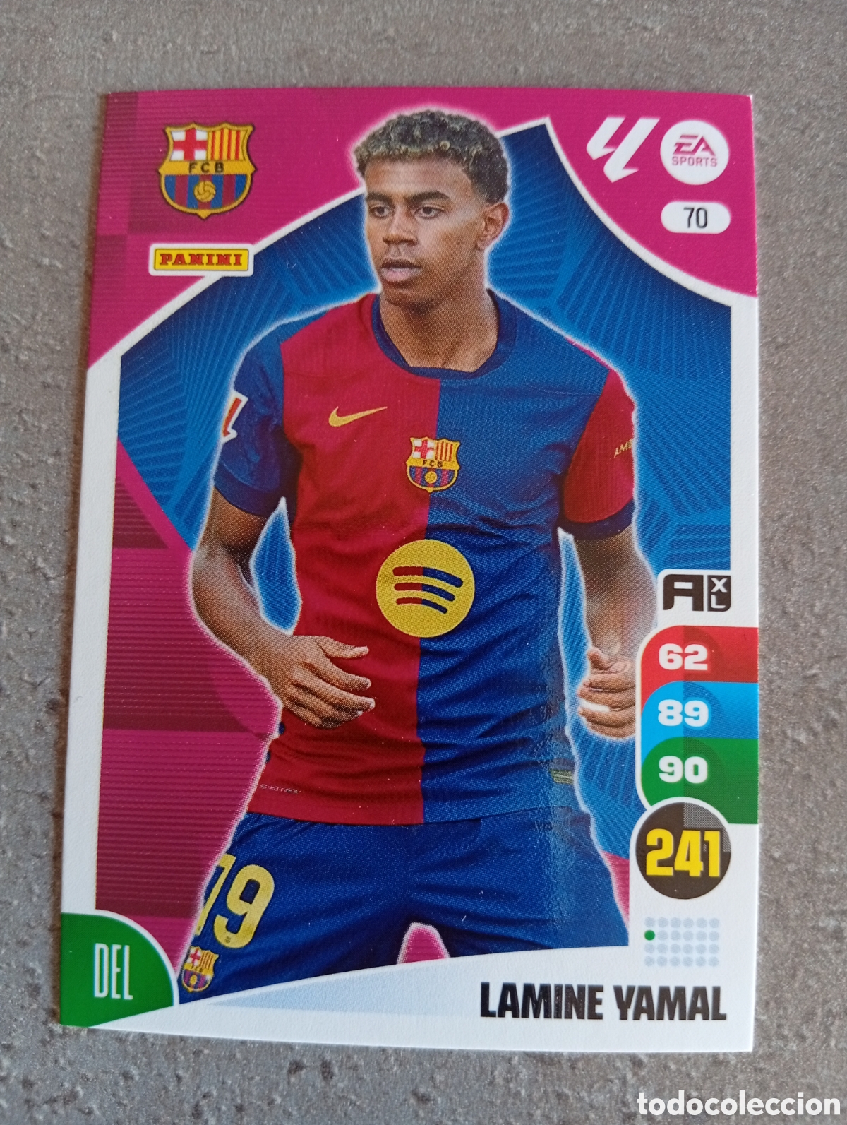 Cromos de f&uacute;tbol: 70 LAMINE YAMAL FC BARCELONA ADRENALYN 2024/25 2024 2025