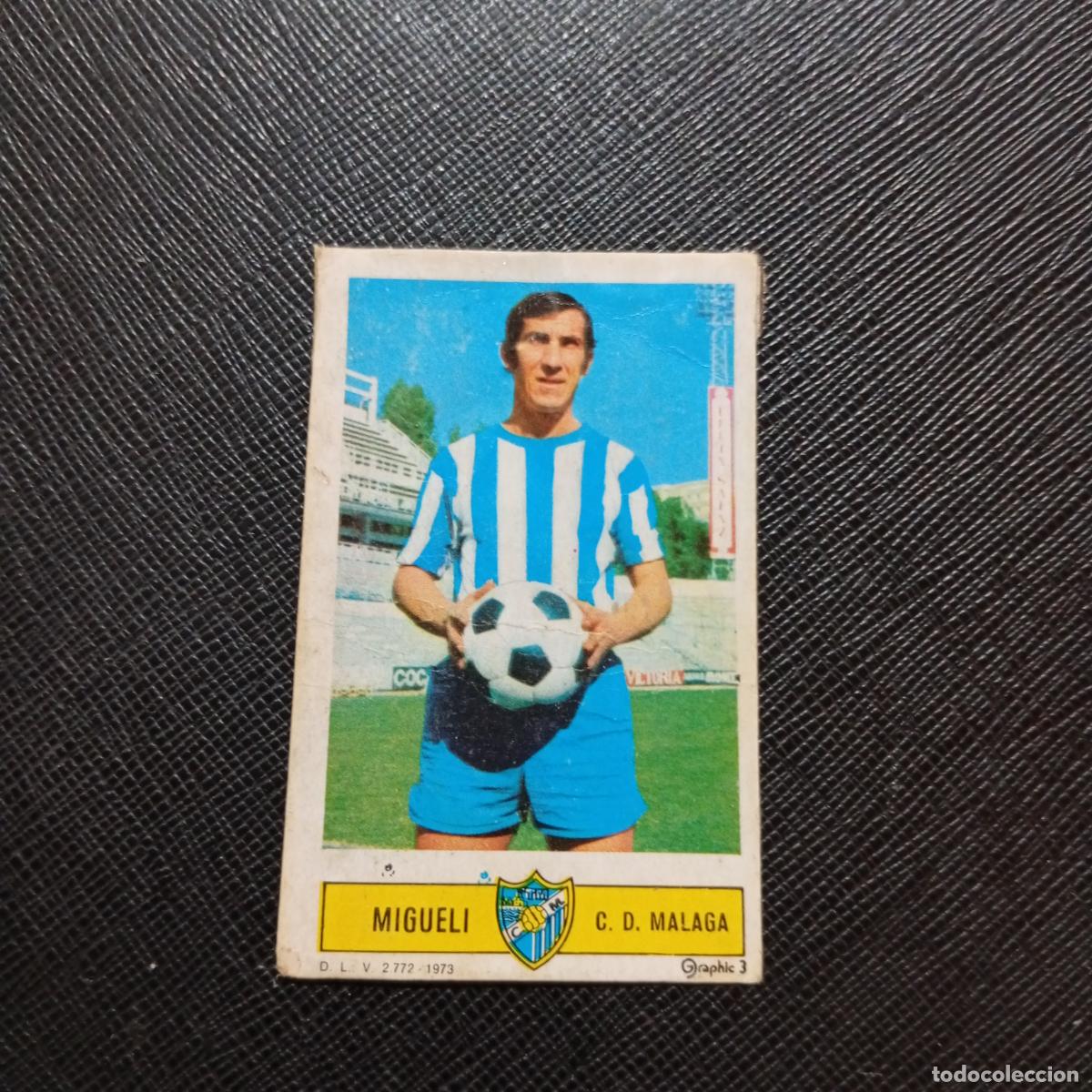 Cromos de f&uacute;tbol: MIGUELI MALAGA ESTE 1973 1974 CROMO FUTBOL LIGA 73 74 - DESPEGADO - A205 PG10