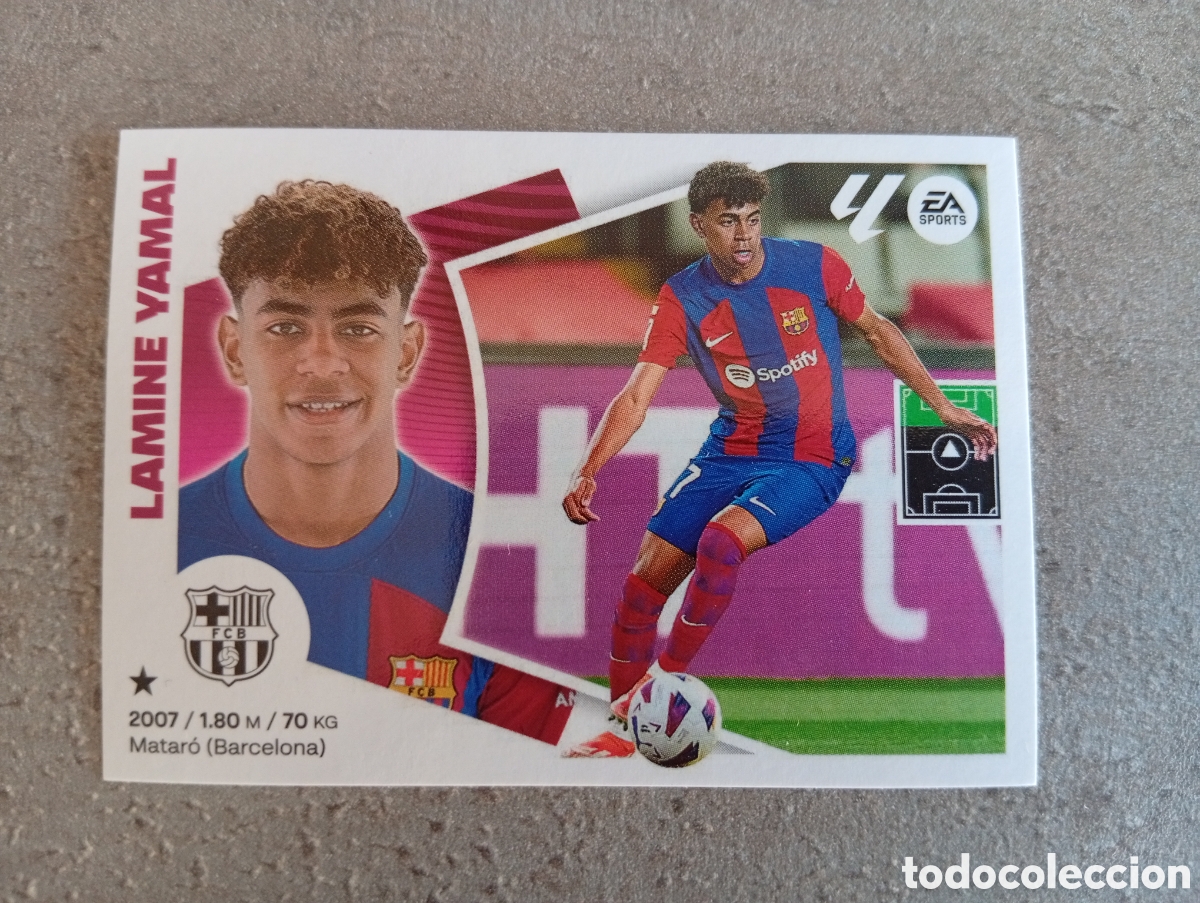 Cromos de f&uacute;tbol: 20 LAMINE YAMAL FC BARCELONA LIGA ESTE 2024 2025 NUNCA PEGADO