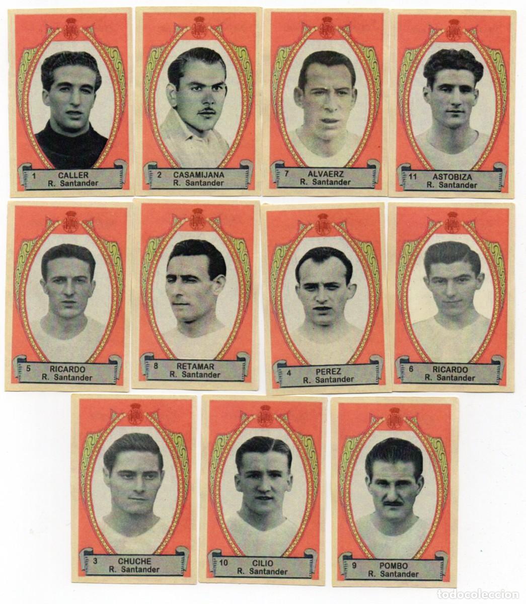 Cromos de f&uacute;tbol: SANTANDER 1942, DE AZAFRAN LA FLOR