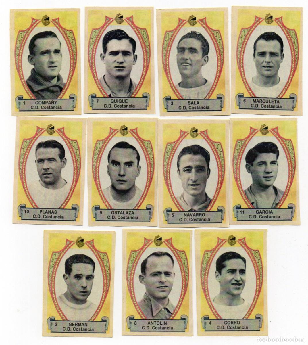 Cromos de f&uacute;tbol: COSTANCIA 1942, DE AZAFRAN LA FLOR