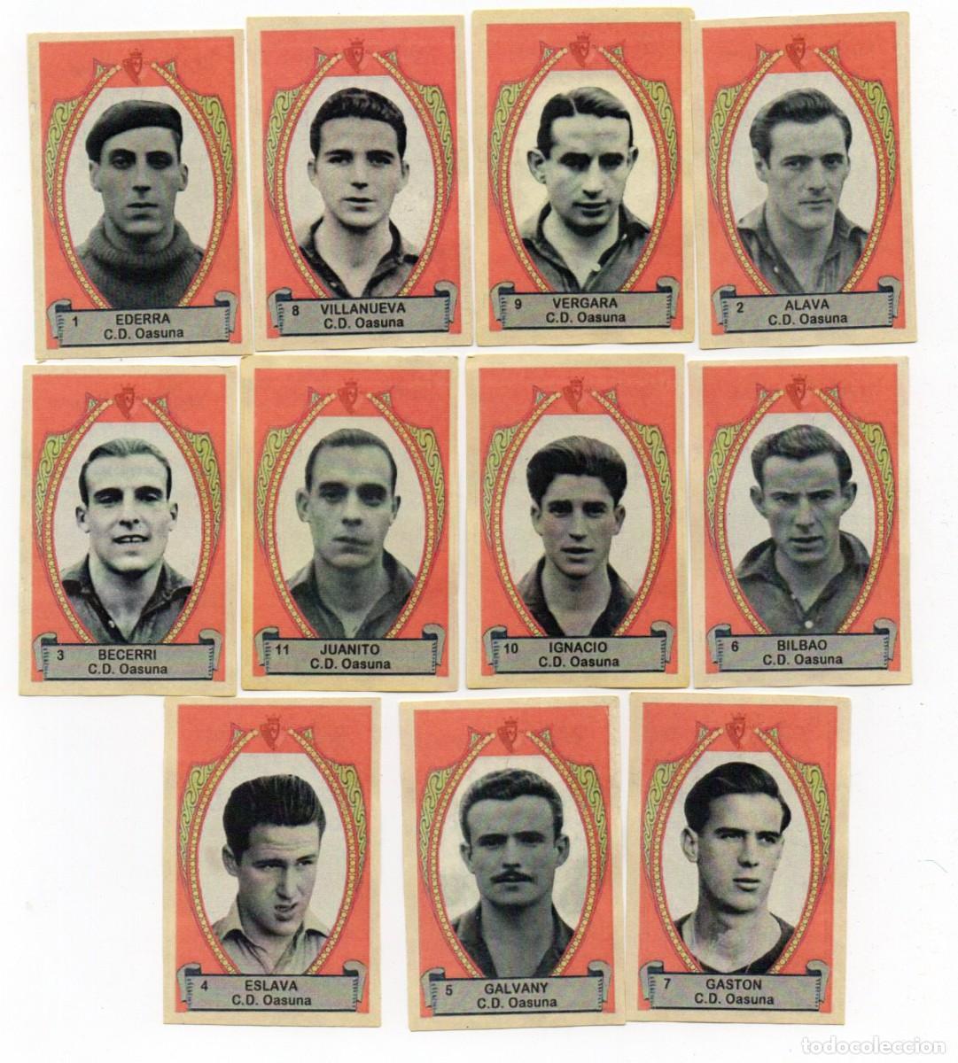 Cromos de f&uacute;tbol: OSASUNA 1942, DE AZAFRAN LA FLOR