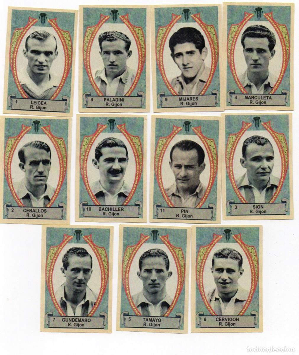Cromos de f&uacute;tbol: REAL GIJON 1942, DE AZAFRAN LA FLOR