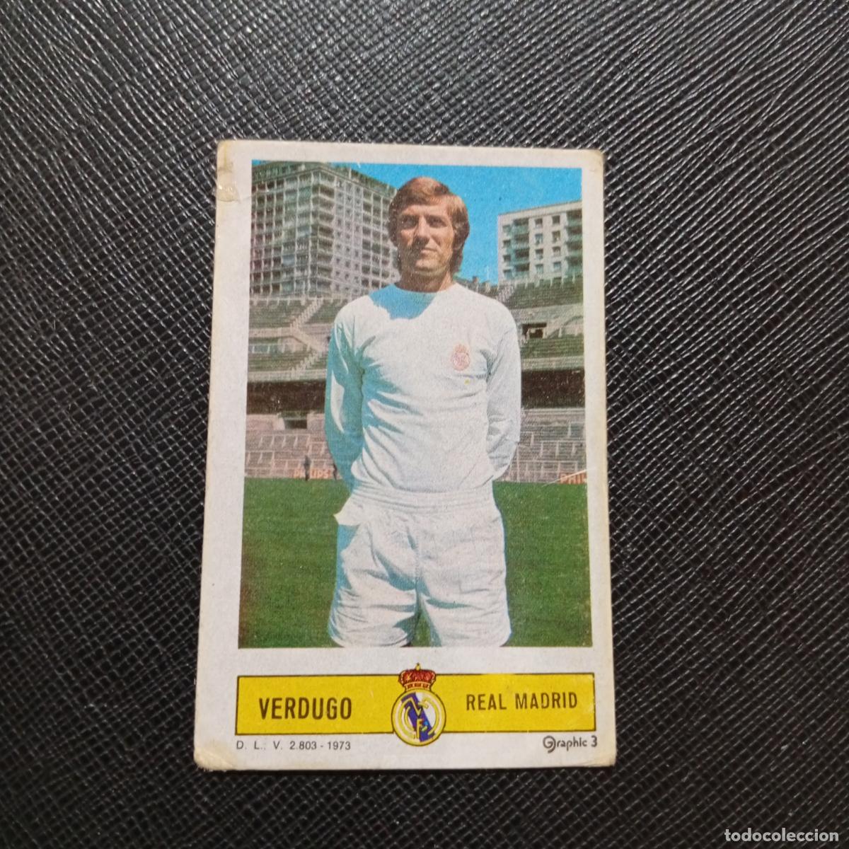 Cromos de f&uacute;tbol: VERDUGO REAL MADRID ESTE 1973 1974 CROMO FUTBOL LIGA 73 74 - DESPEGADO - A205 PG16
