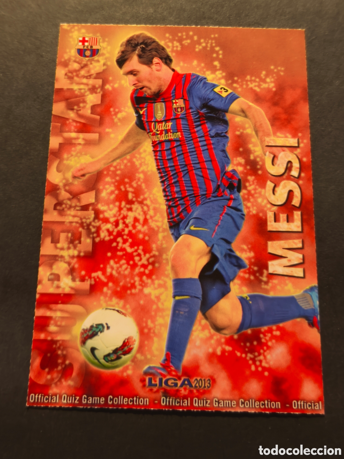 Cromos de f&uacute;tbol: 53 MESSI FC BARCELONA MUNDICROMO FICHAS LIGA 2013 BASE