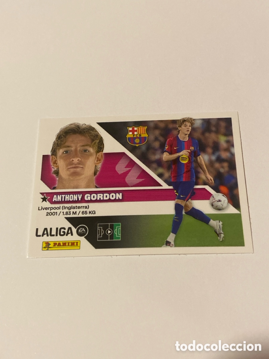 Cromos de f&uacute;tbol: Fichaje N24 Gordon liga 2026-27