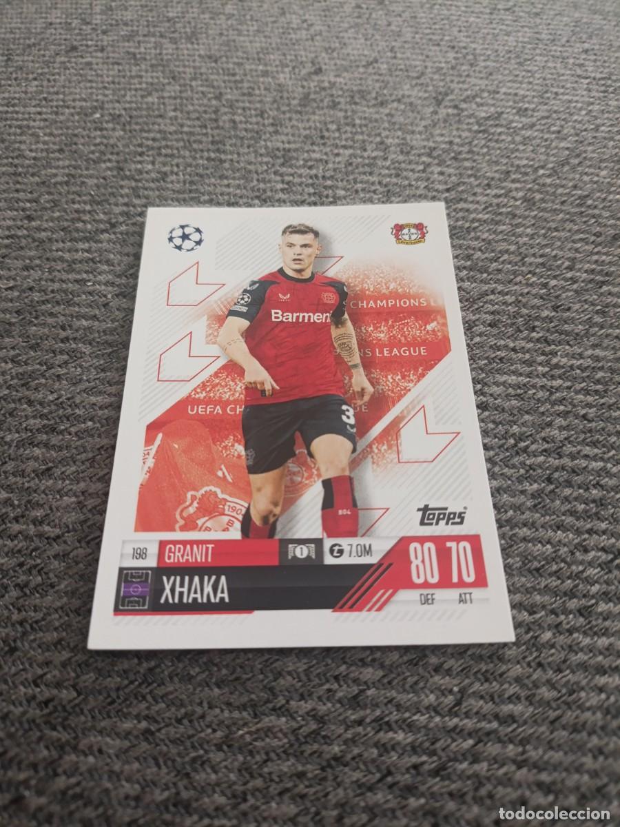 Cromos de f&uacute;tbol: Xhaka Bayern Leverkusen champions league 24/25