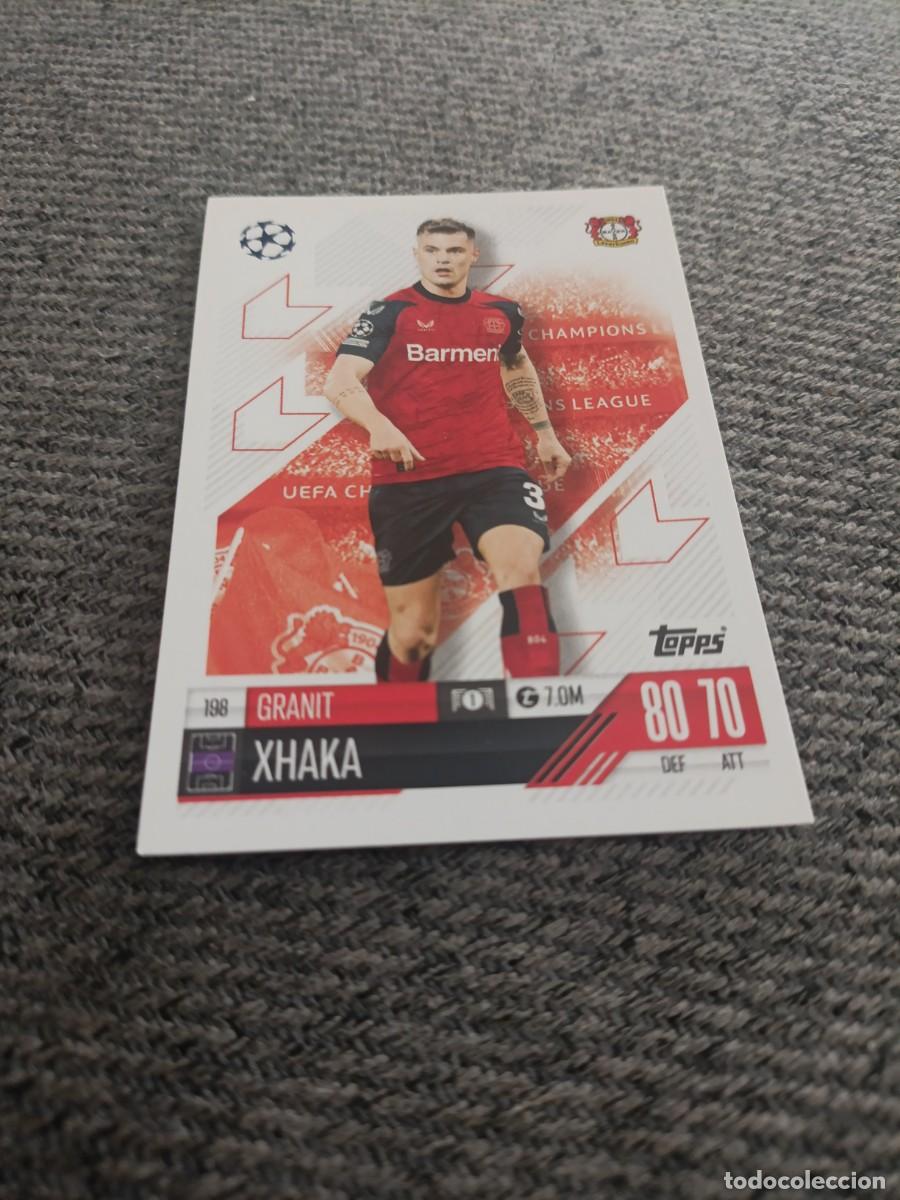 Cromos de f&uacute;tbol: Xhaka Bayern Leverkusen champions league 24/25