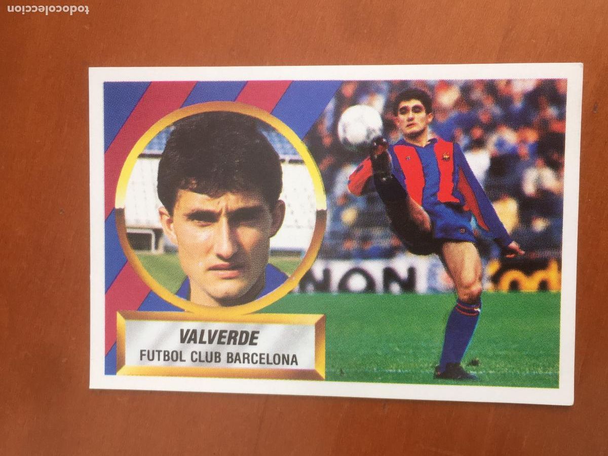 Cromos de f&uacute;tbol: valverde barcelona liga 88 89 1988 1989 ediciones este nunca pegado nuevo de sobre