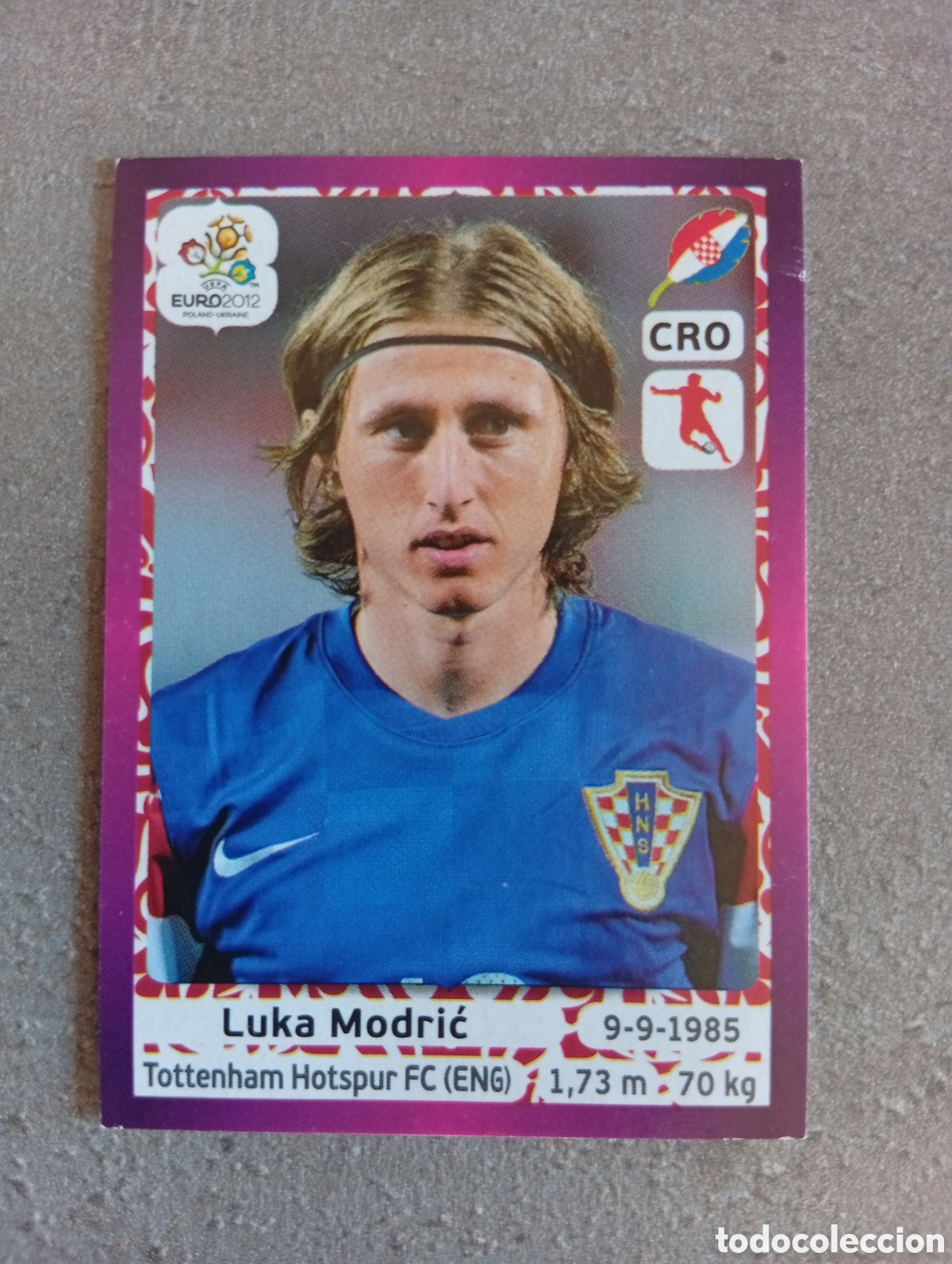Cromos de f&uacute;tbol: 387 LUKA MODRIČ CROACIA EURO 2012 POLONIA UCRANIA VERSI&Oacute;N ALEMANA PANINI NUNCA PEGADO