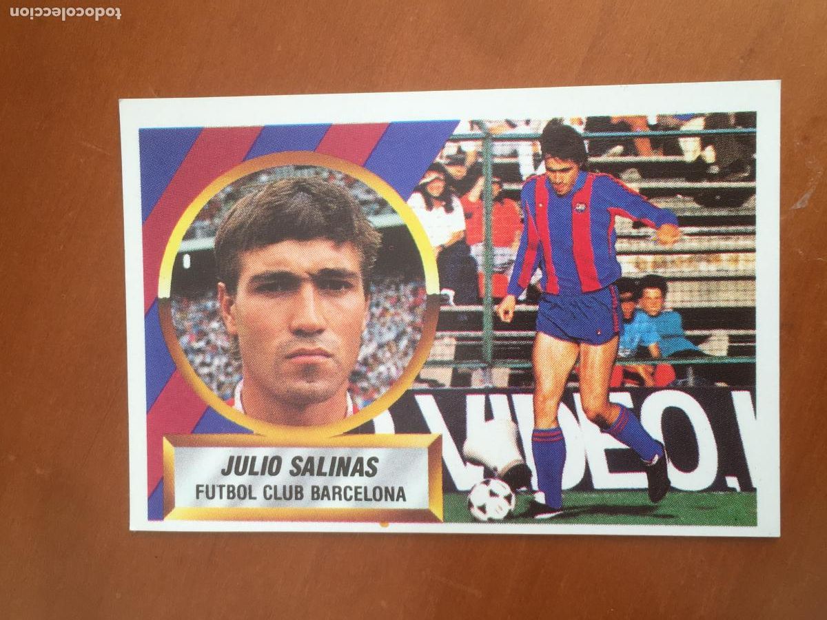 Cromos de f&uacute;tbol: julio salinas barcelona liga 88 89 1988 1989 ediciones este nunca pegado nuevo de sobre