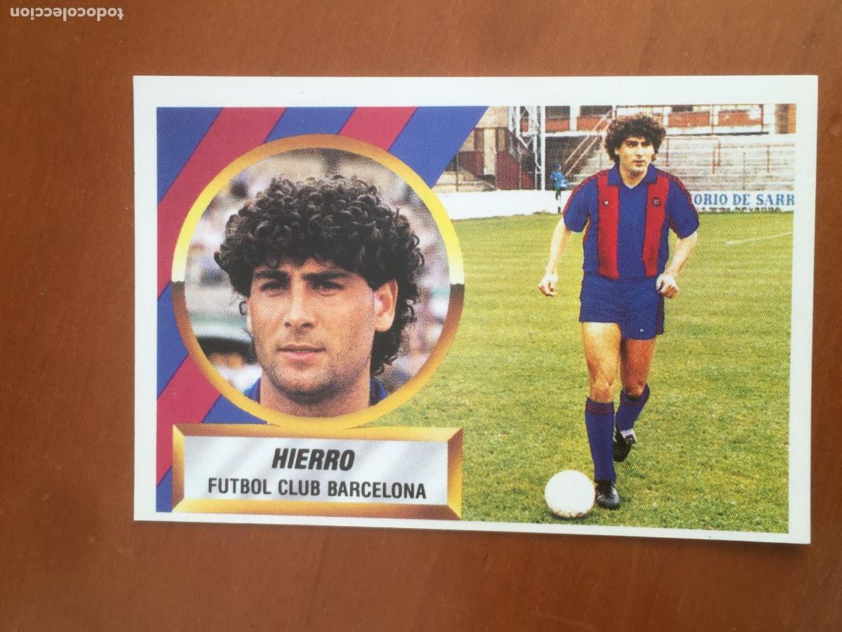 Cromos de f&uacute;tbol: hierro fichaje 1 barcelona liga 88 89 1988 1989 ediciones este nunca pegado nuevo de sobre