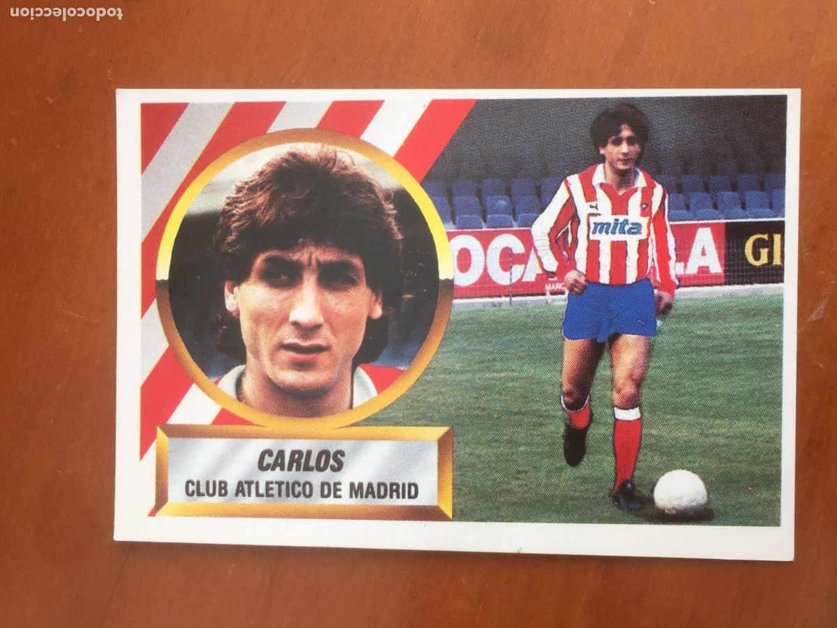 Cromos de f&uacute;tbol: carlos atletico madrid liga 88 89 1988 1989 ediciones este nunca pegado nuevo de sobre