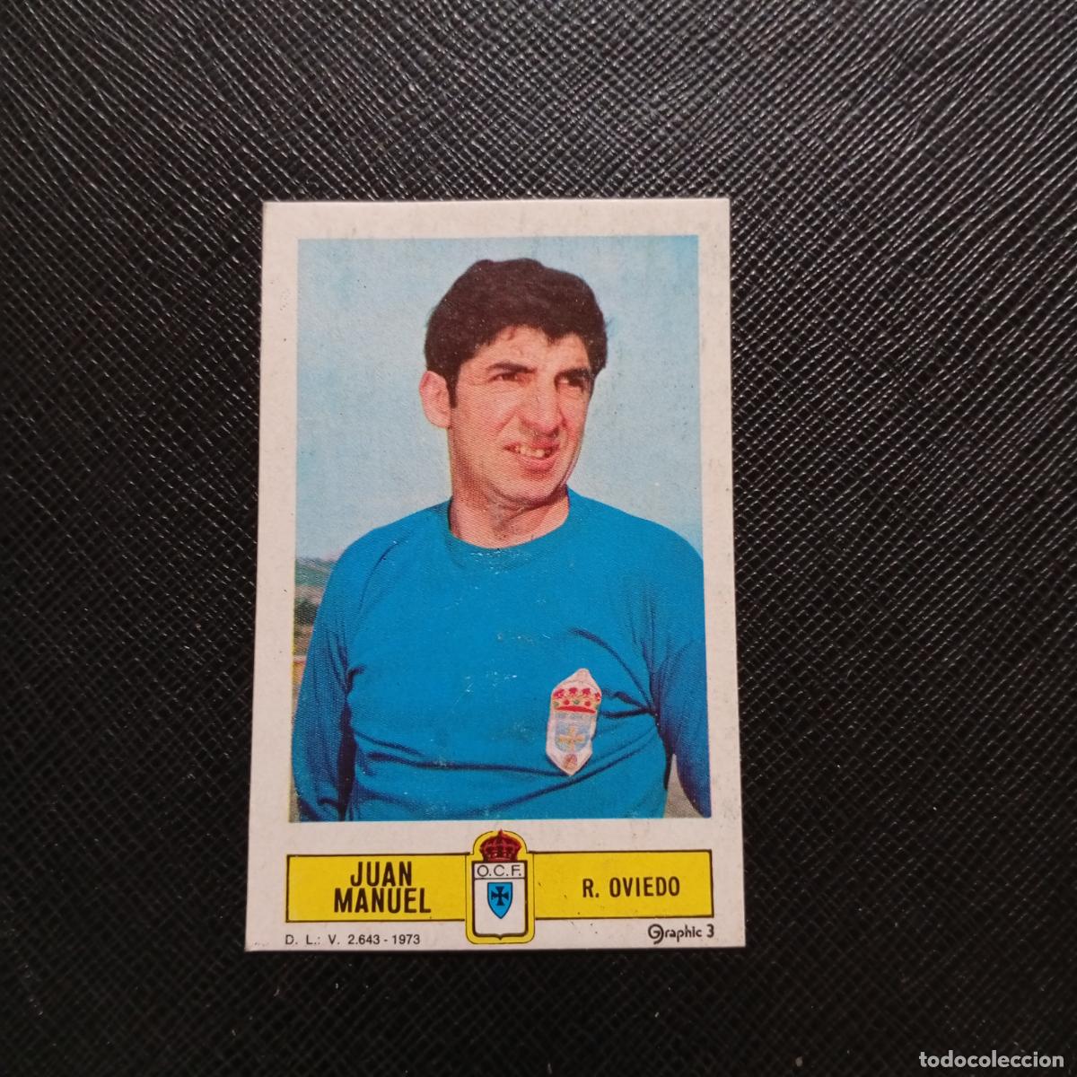 Cromos de f&uacute;tbol: JUAN MANUEL OVIEDO ESTE 1973 1974 CROMO FUTBOL LIGA 73 74 - DESPEGADO - A205 PG27