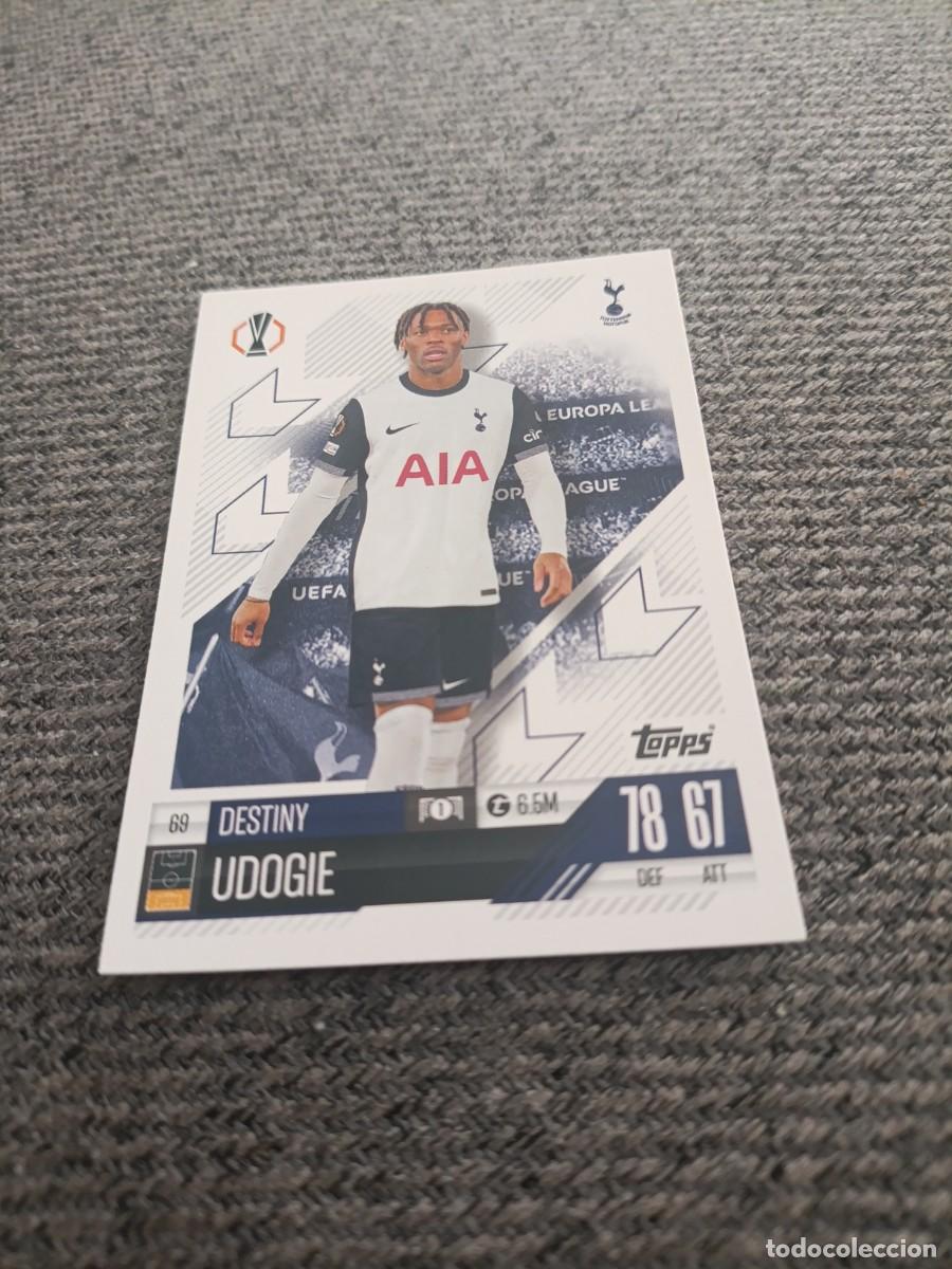 Cromos de f&uacute;tbol: Udogie Tottenham champions league 24/25