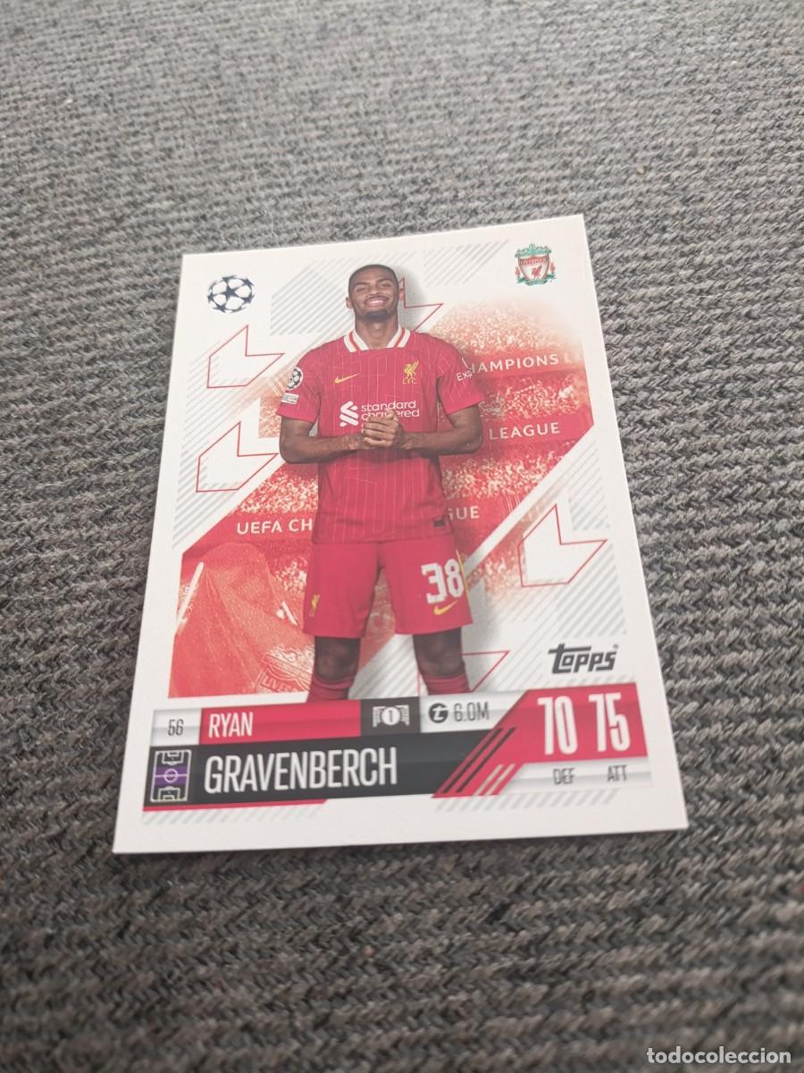 Cromos de f&uacute;tbol: Gravenberch Liverpool champions league 24/25