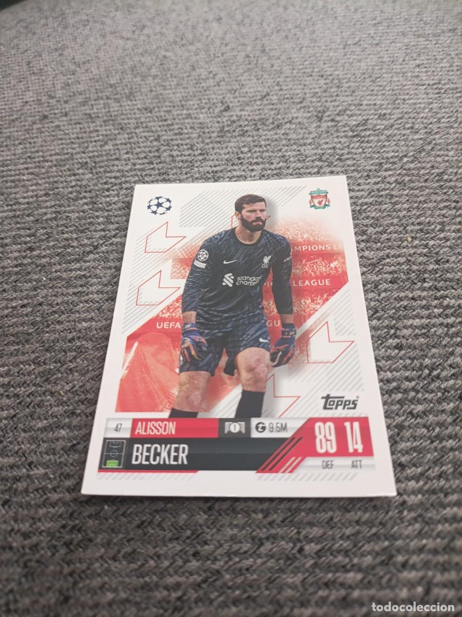 Cromos de f&uacute;tbol: Alisson Becker Liverpool champions league 24/25