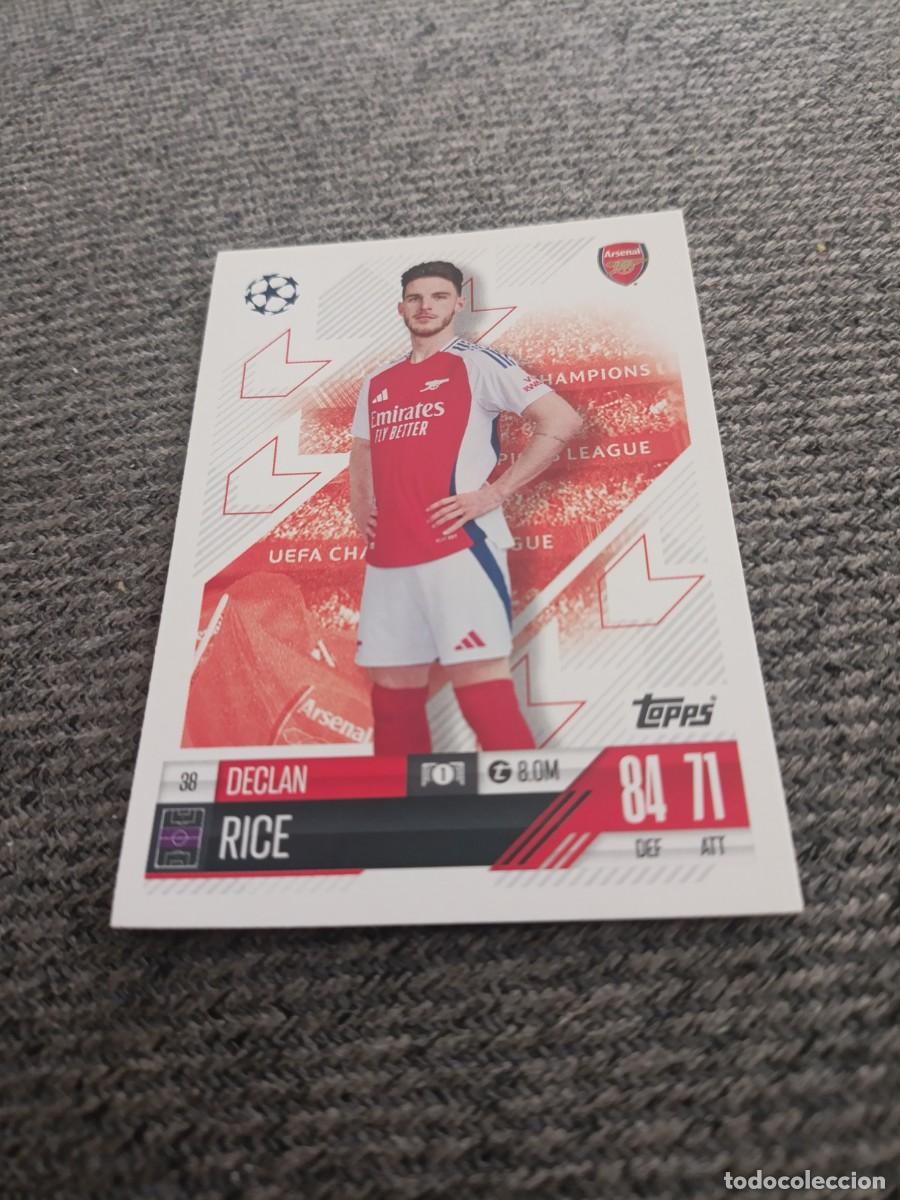 Cromos de f&uacute;tbol: Declan Rice Arsenal champions league 24/25