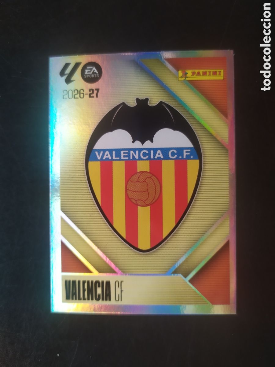 Cromos de f&uacute;tbol: Liga este 2026 2027 26 27 panini escudo n&deg; 1 Valencia