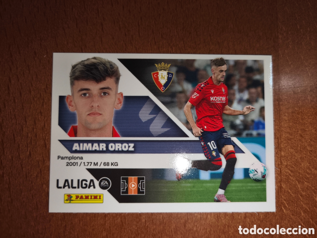 Cromos de f&uacute;tbol: Aimar Oroz n&deg;15 liga este 26/27 Osasuna