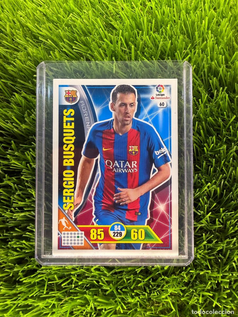 Cromos de f&uacute;tbol: N&ordm; 60 Sergio Busquets FC Barcelona Adrenalyn XL 16 17