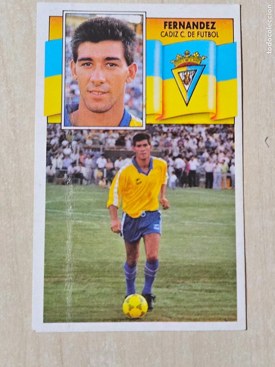 Cromos de f&uacute;tbol: EDICIONES ESTE 1990 91 - FERNANDEZ - 90 91 - CROMO SIN PEGAR - CADIZ