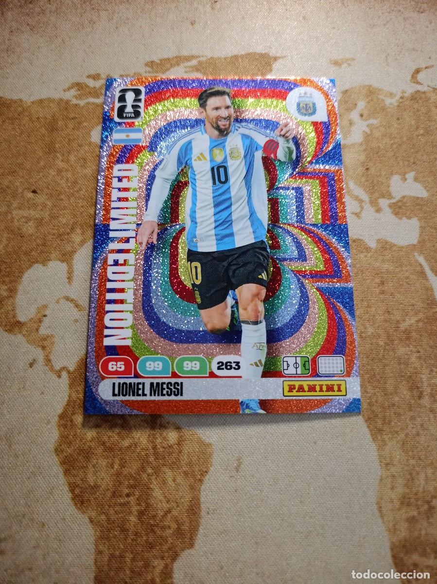 Cromos de f&uacute;tbol: Limited Edition LIONEL MESSI Adrenalyn WORLD cup 2026