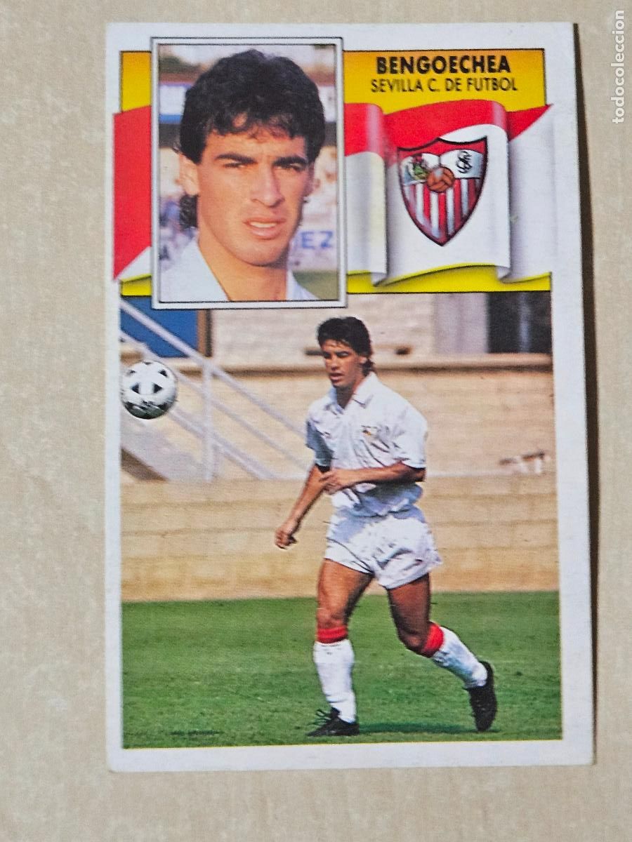 Fu&szlig;ball-Sticker: EDICIONES ESTE 1990 91 - BENGOECHEA - 90 91 - CROMO SIN PEGAR - SEVILLA
