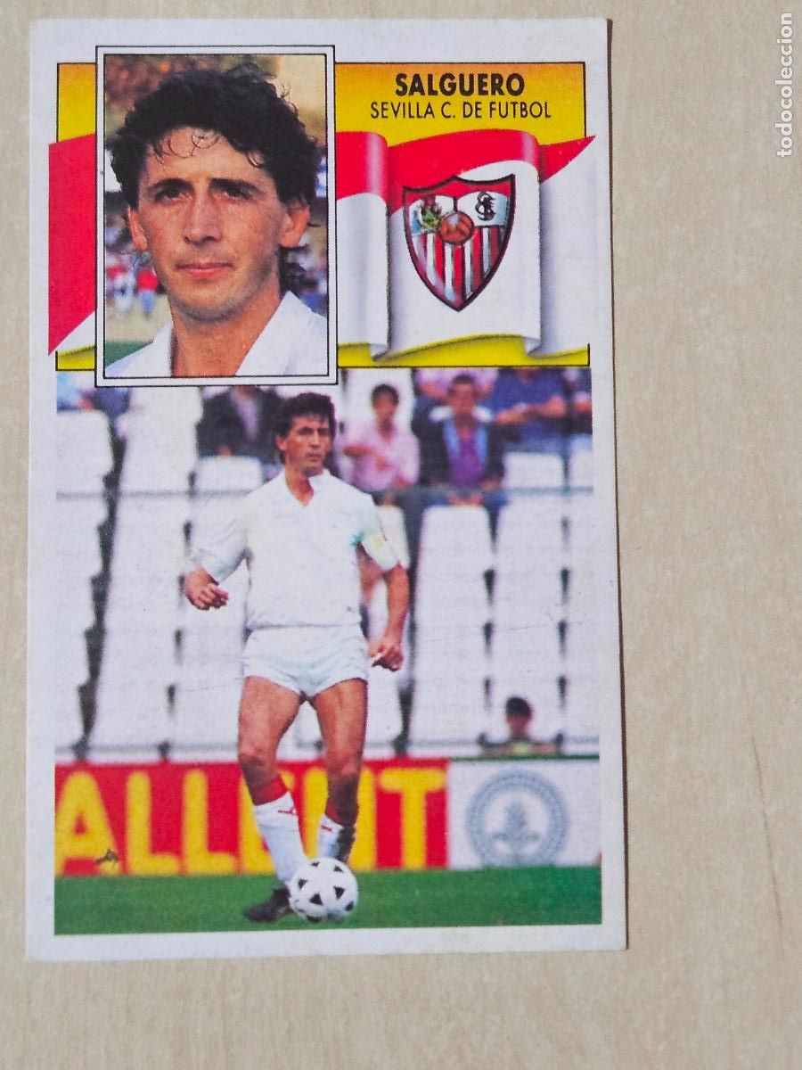 Fu&szlig;ball-Sticker: EDICIONES ESTE 1990 91 - SALGUERO - 90 91 - CROMO SIN PEGAR - SEVILLA