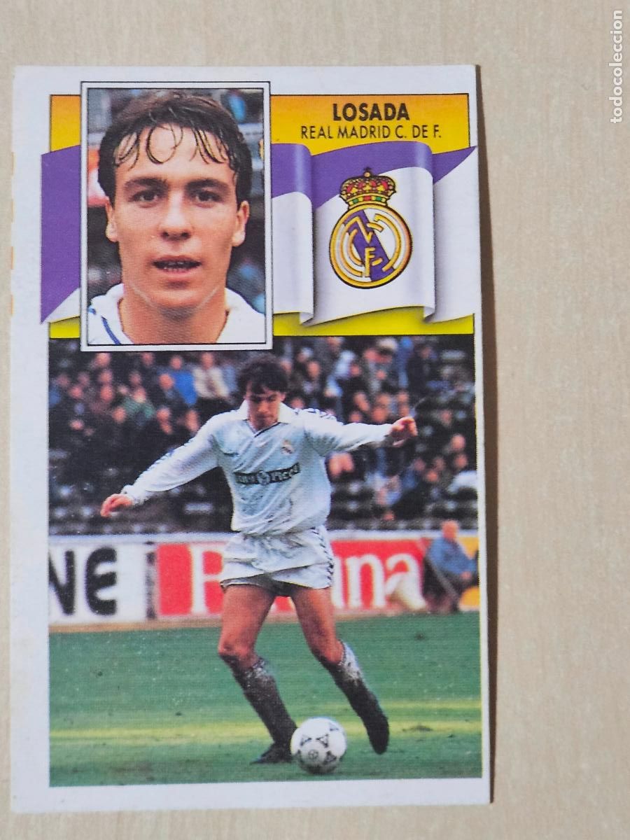 Fu&szlig;ball-Sticker: EDICIONES ESTE 1990 91 - LOSADA - 90 91 - CROMO SIN PEGAR - REAL MADRID