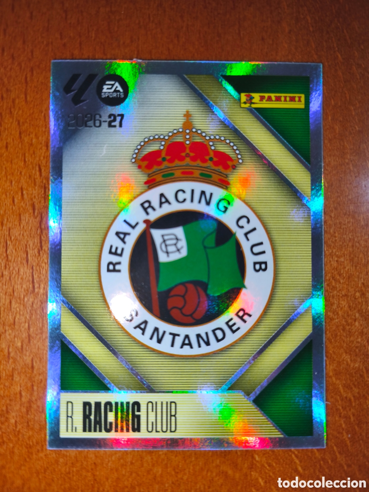 Cromos de f&uacute;tbol: Escudo R.Racing Club n&deg;1 liga este 26/27
