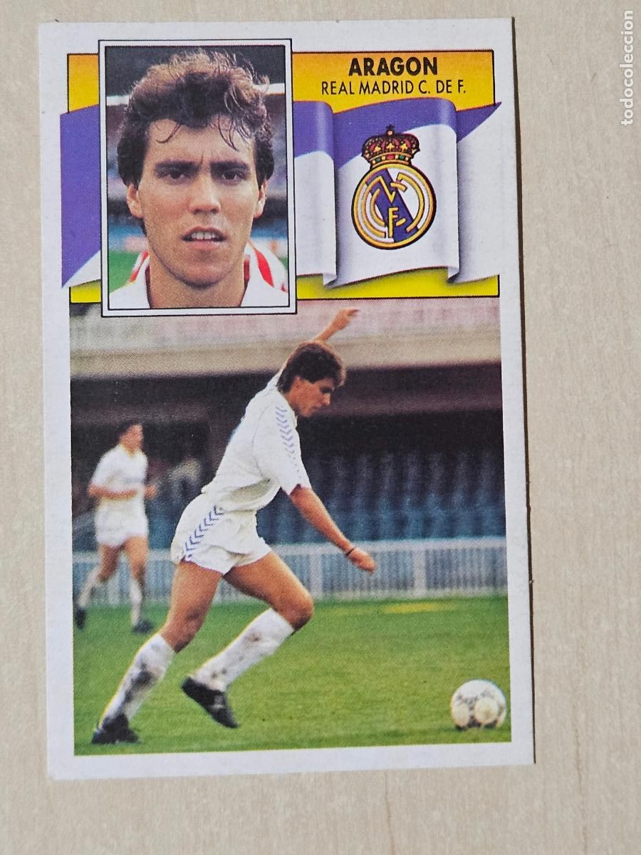 Cromos de f&uacute;tbol: EDICIONES ESTE 1990 91 - ARAGON - 90 91 - CROMO SIN PEGAR - REAL MADRID
