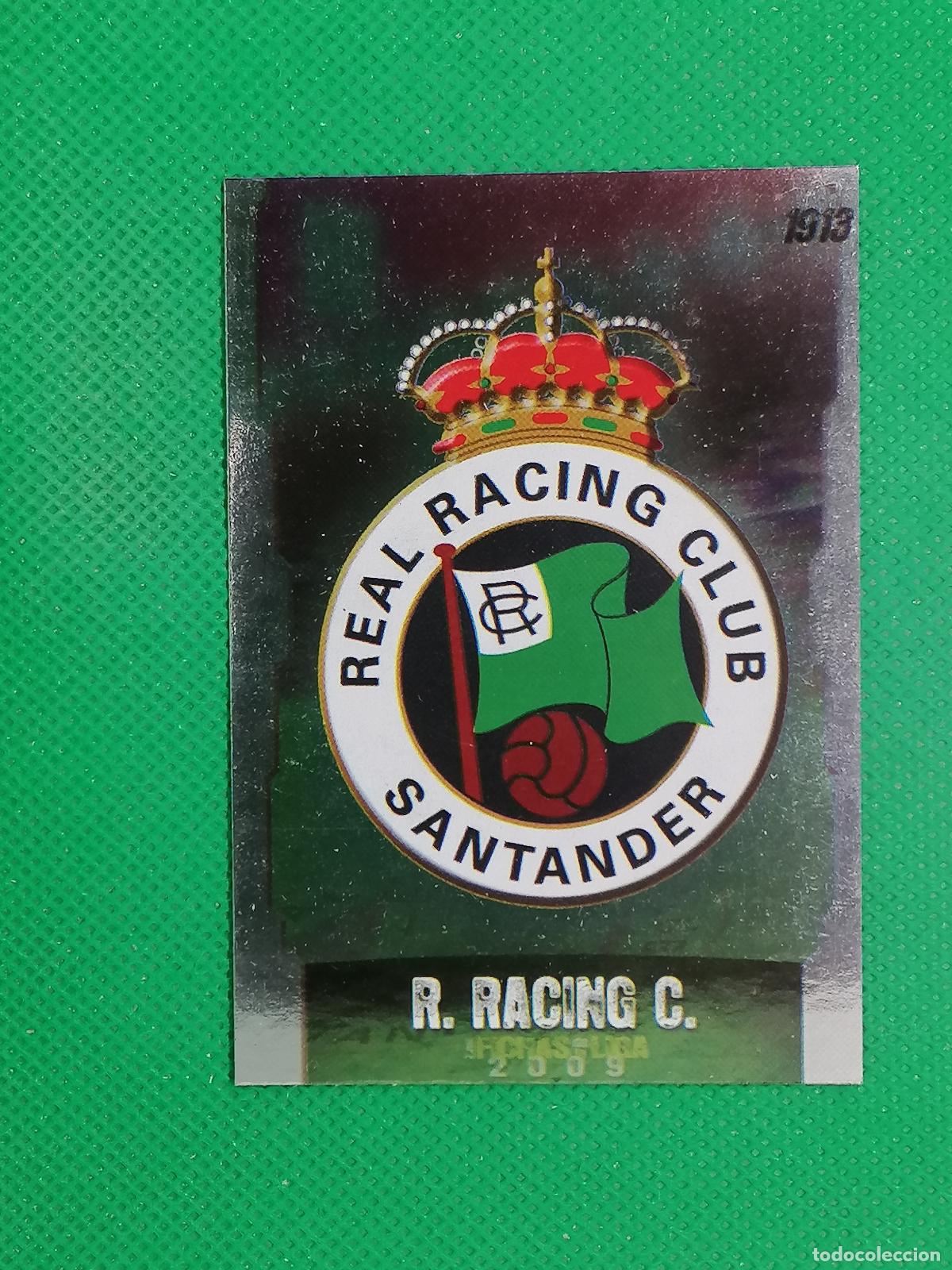 Cromos de f&uacute;tbol: 136 ESCUDO PUNTAS CUADRADAS RACING SANTANDER ⚽ MUNDICROMO LAS FICHAS DE LA LIGA 08 09 2008 2009 ⚽