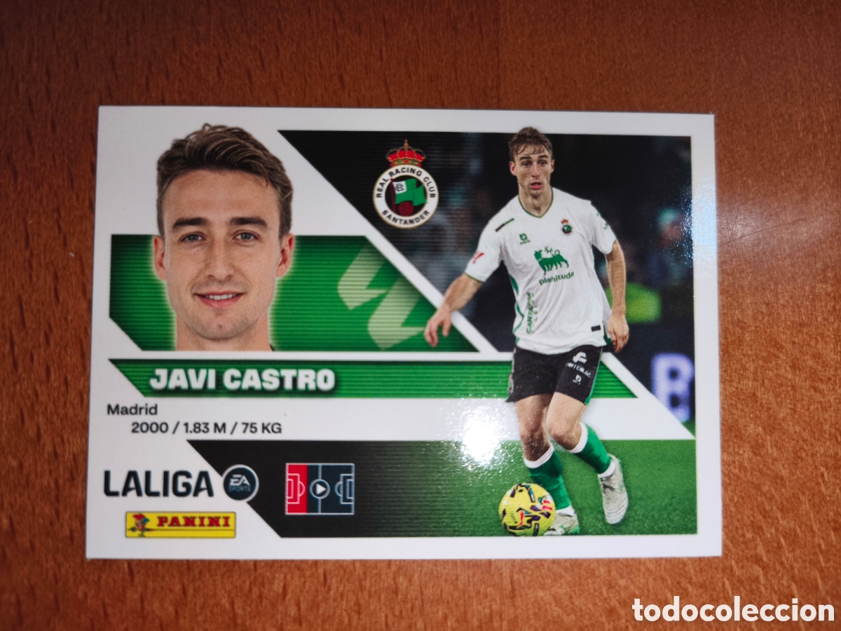 Cromos de f&uacute;tbol: Javi Castro n&deg;8 liga este 26/27 Racing