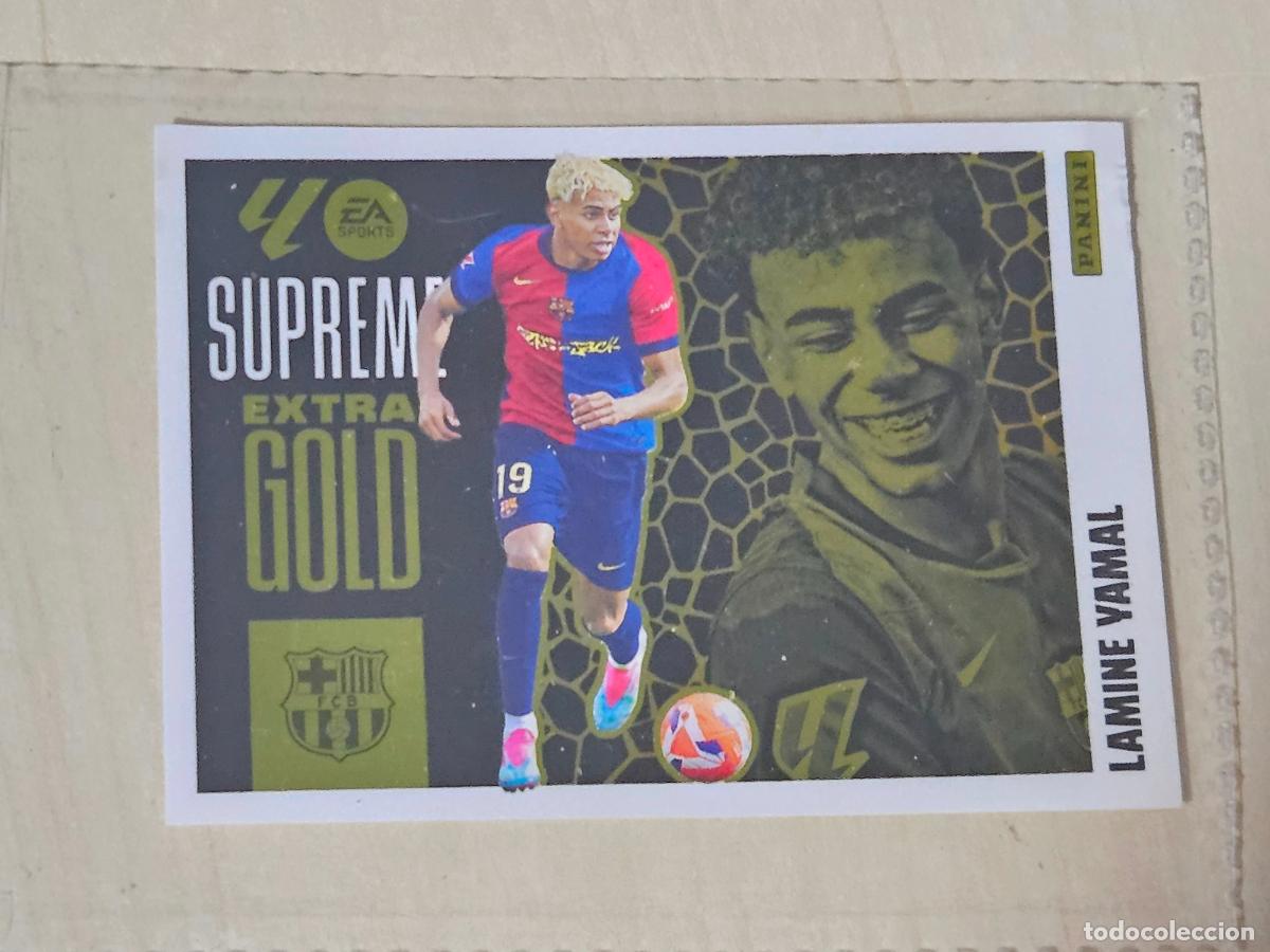 Cromos de f&uacute;tbol: LAMINE YAMAL - EXTRA GOLD SUPREME - BARCELONA - EDICIONES ESTE 2025-26 - 25/26 (NUEVO)