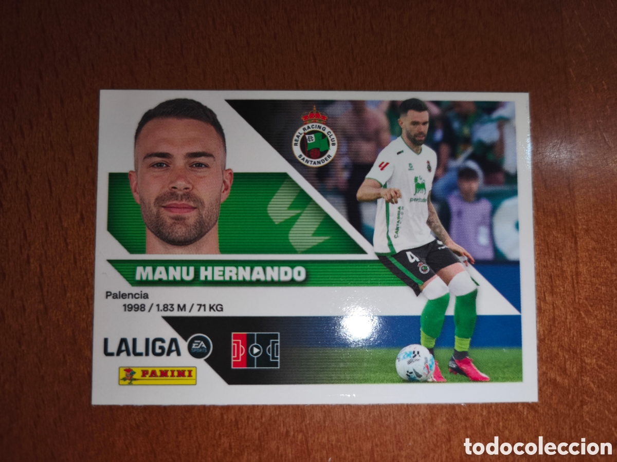Cromos de f&uacute;tbol: Manu Hernando n&deg;9A liga este 26/27 Racing