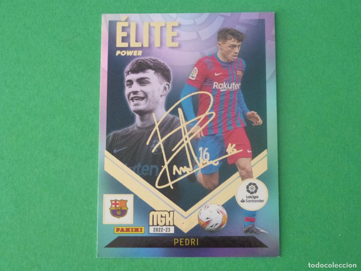 Figurine di Calcio: TRADING CARD FUTBOL PEDRI F.C. BARCELONA ELITE POWER N&ordm; P8 LIGA MEGACRACKS 2022-2023/22-23 PANINI