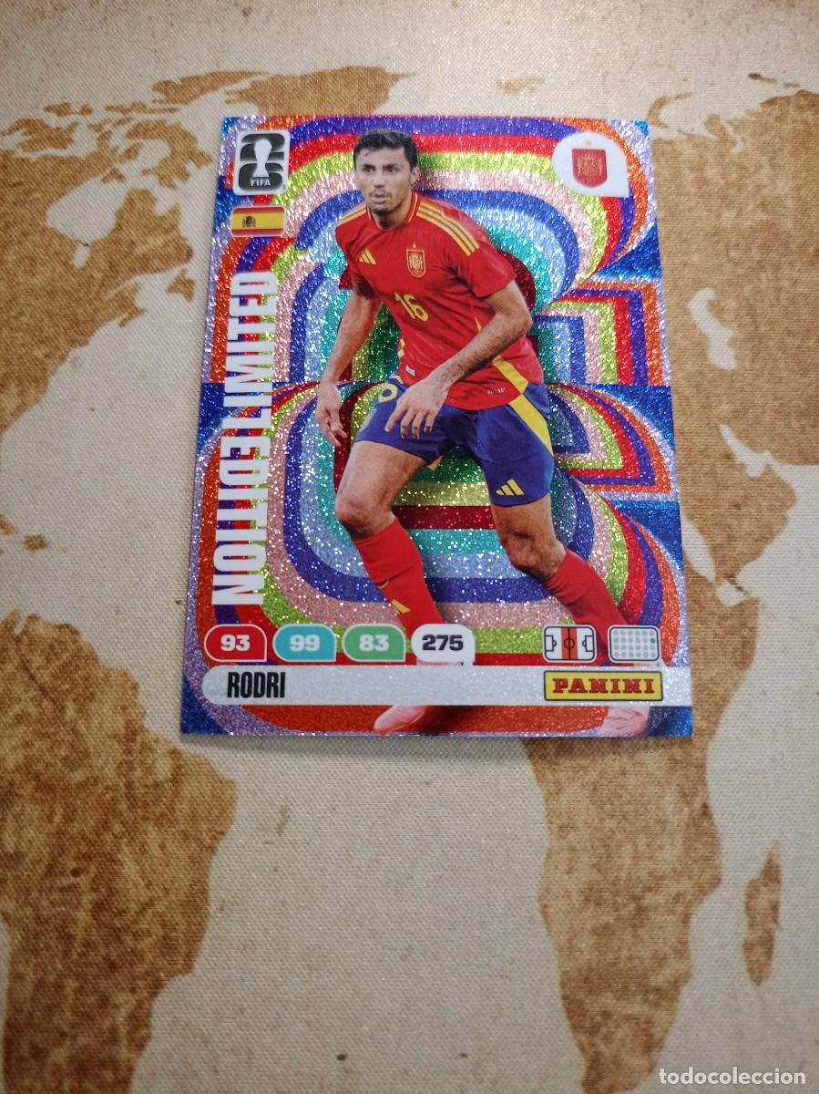 Cromos de f&uacute;tbol: Limited Edition RODRI Adrenalyn WORLD cup 2026