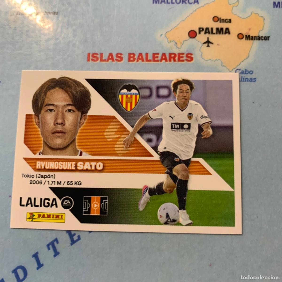 Cromos de f&uacute;tbol: Sato &Uacute;ltimo fichaje n&uacute;mero 14 Del Valencia cromo de la liga este 26-27 2026-2027