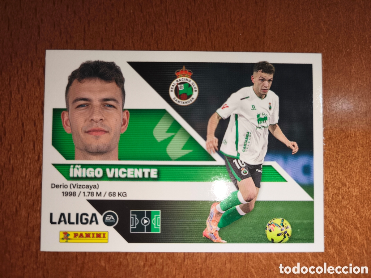 Cromos de f&uacute;tbol: &Iacute;&ntilde;igo Vicente n&deg;18 liga este 26/27 Racing