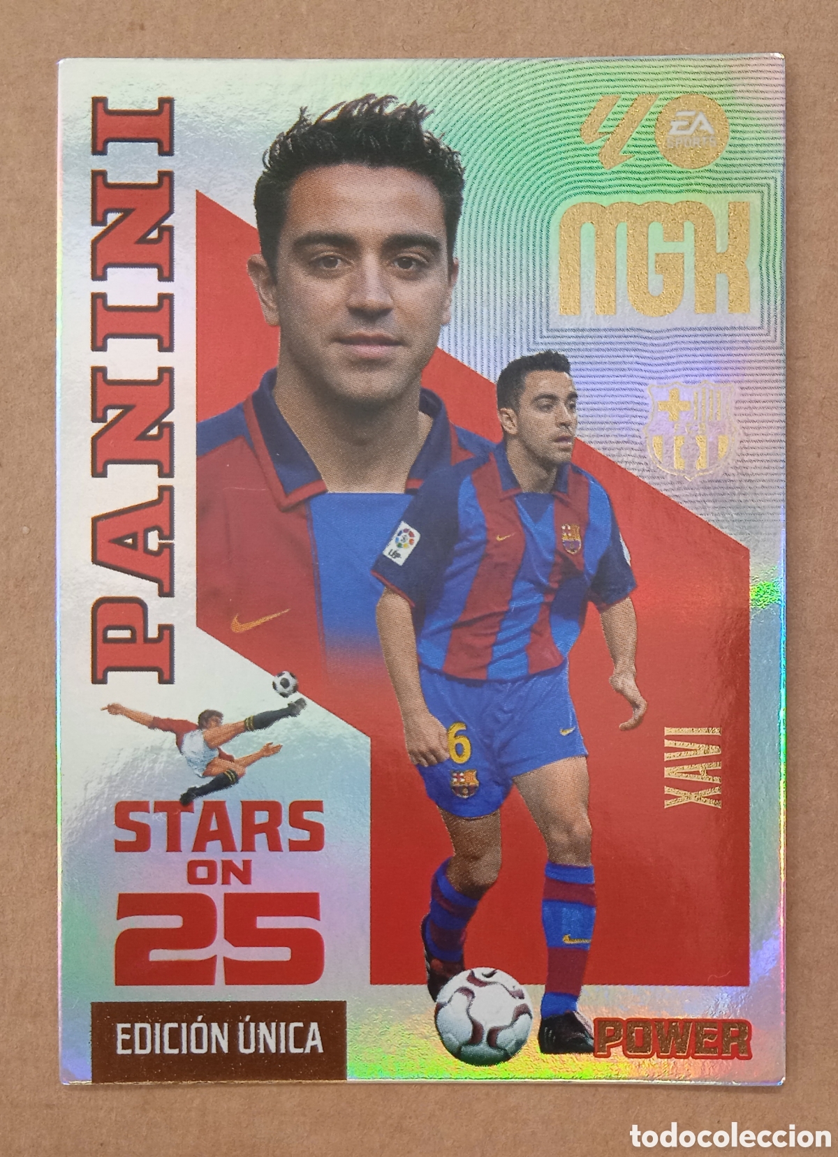 Cromos de f&uacute;tbol: XAVI FC BARCELONA STARS ON 45 PANINI MEGACRACKS POWER 427P