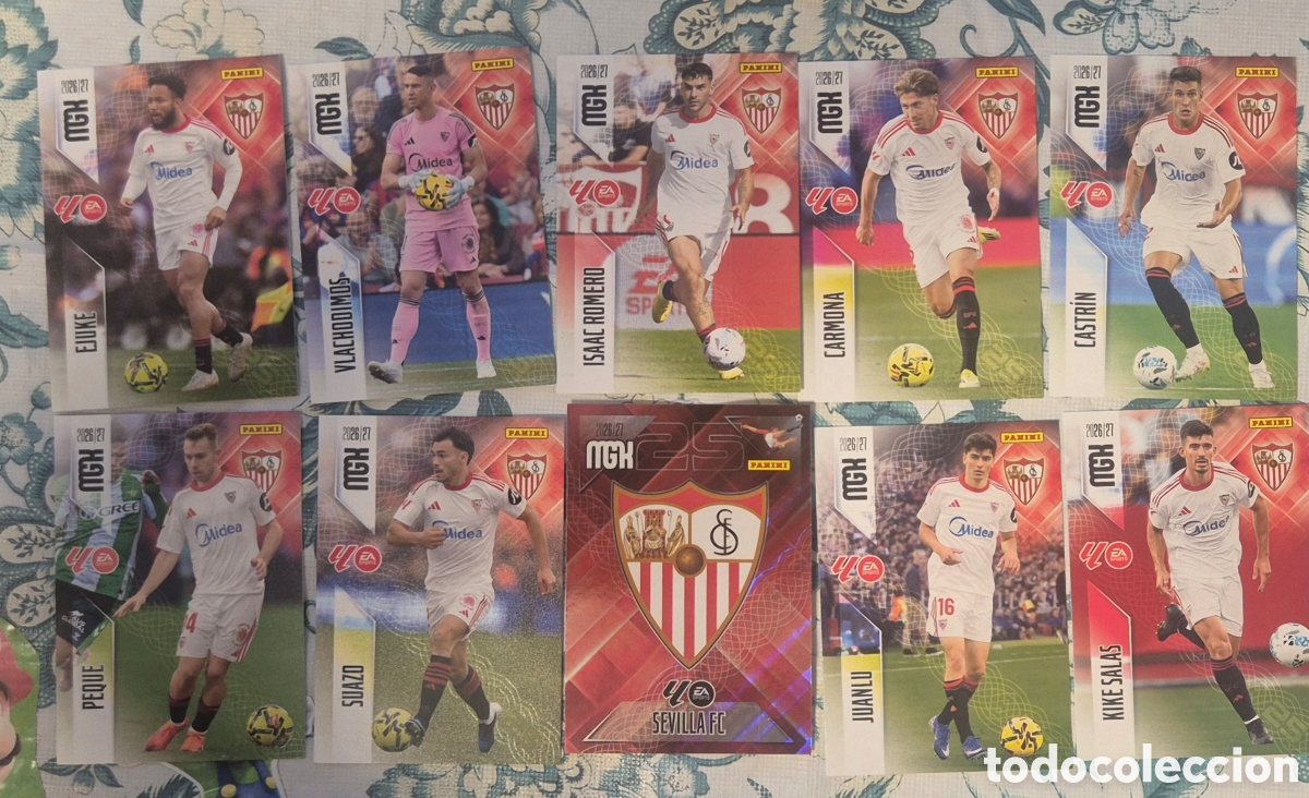 Cromos de f&uacute;tbol: Lote sevilla megacracks 26 27 [ 10 cards ]