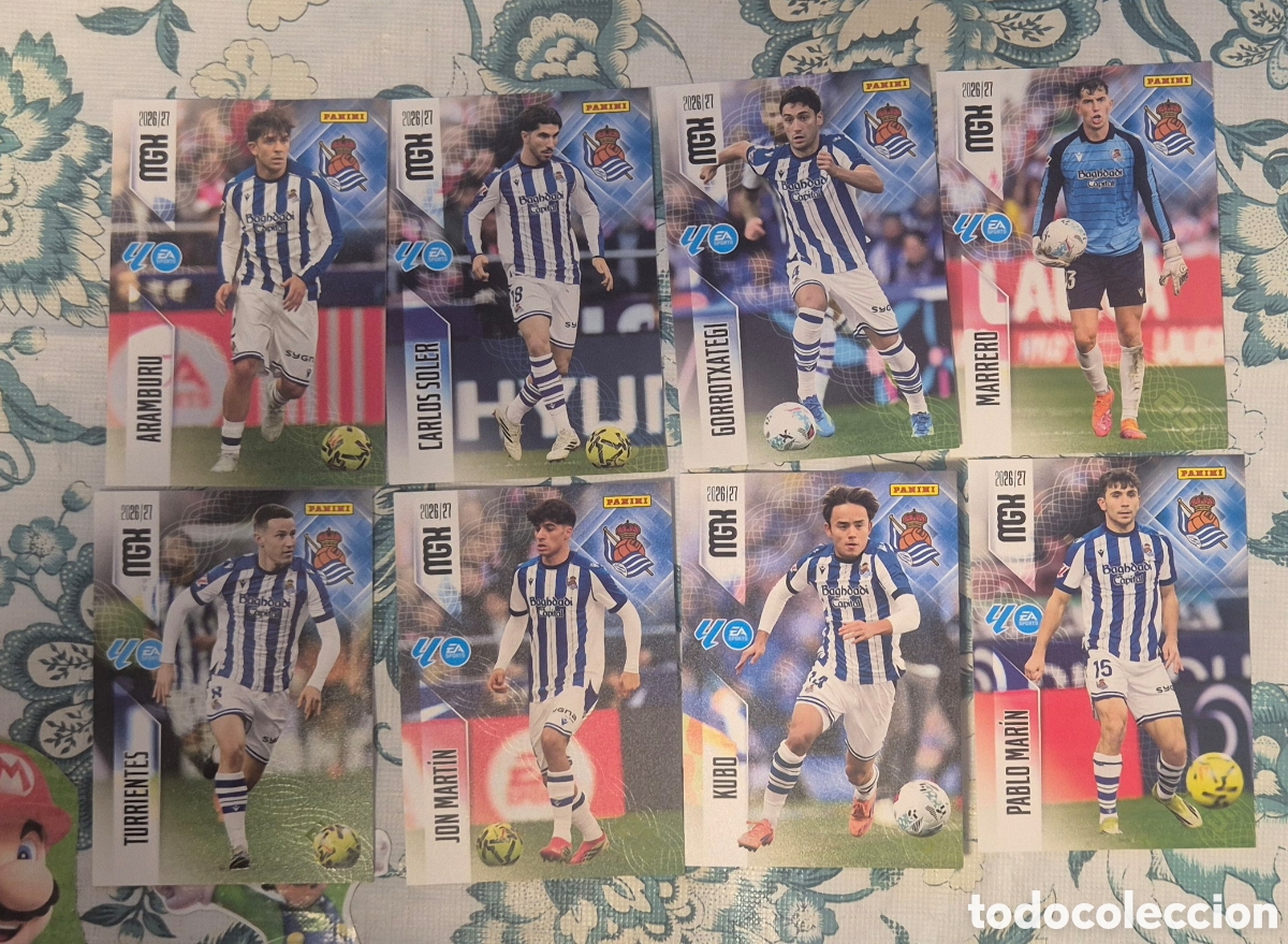 Cromos de f&uacute;tbol: Lote real sociedad megacracks 26 27 ( 8 cards )