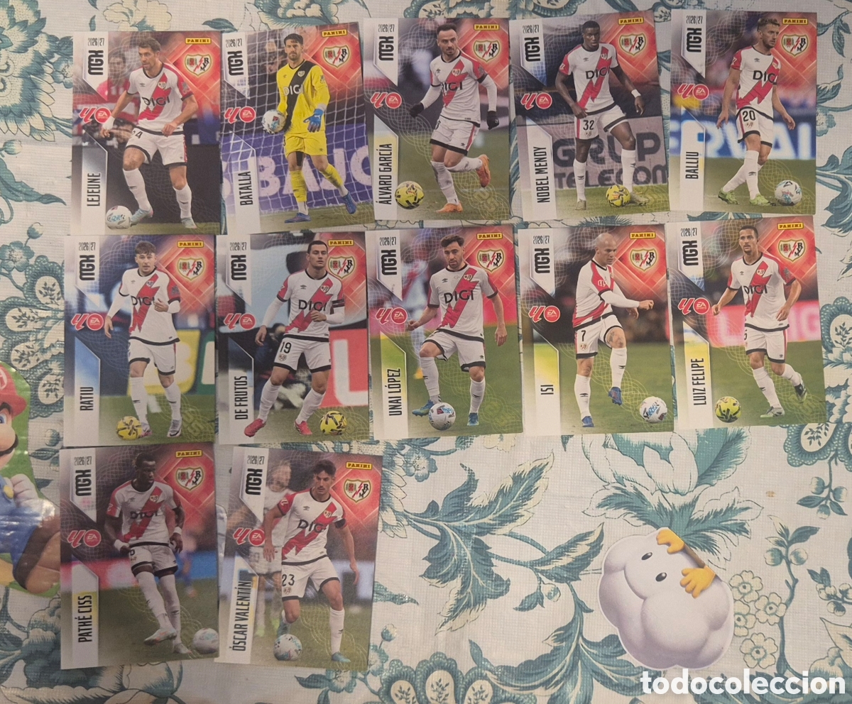 Cromos de f&uacute;tbol: Lote rayo vallecano megacracks 26 27 ( 12 cards )