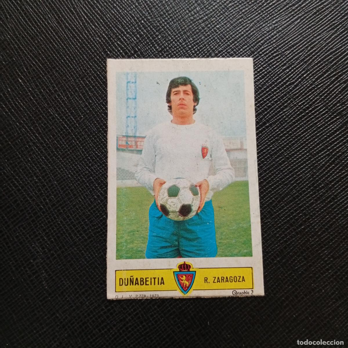 Cromos de f&uacute;tbol: DU&Ntilde;ABEITIA ZARAGOZA ESTE 1973 1974 CROMO FUTBOL LIGA 73 74 - DESPEGADO - A205 PG44