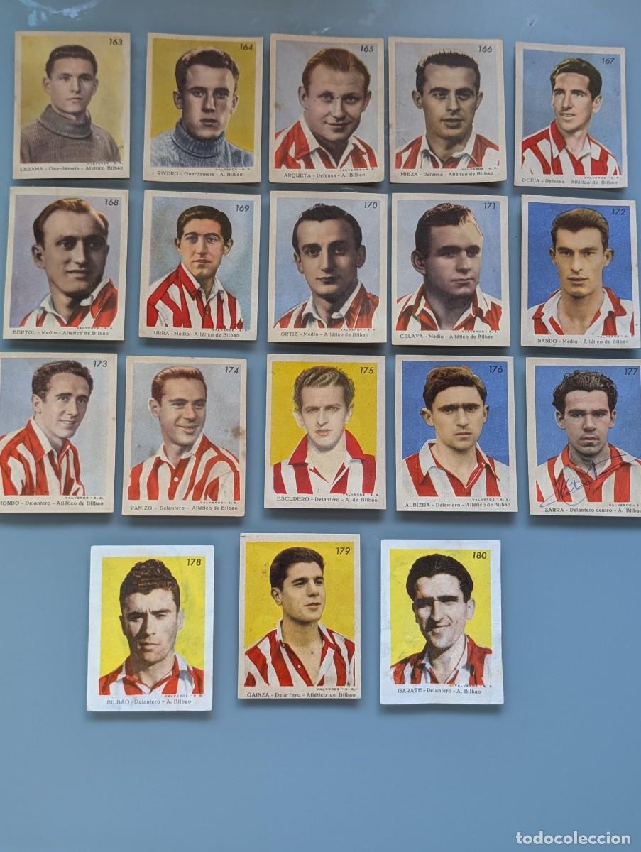 Cromos de f&uacute;tbol: DIFICILISIMO LOTE 18 CROMOS COMPLETO ATHLETIC CLUB BILBAO ATLETICO 1944 1945 VIZCAYA ZARRA FOOTBALL