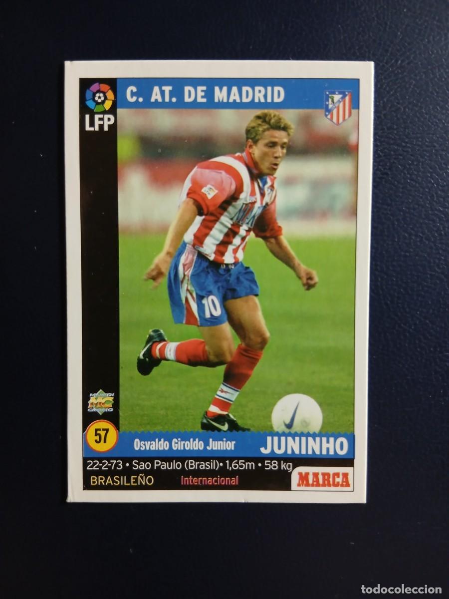 Cromos de f&uacute;tbol: 57 JUNINHO ATLETICO DE MADRID LIGA MARCA 1998-1999 MUNDICROMO 98-99
