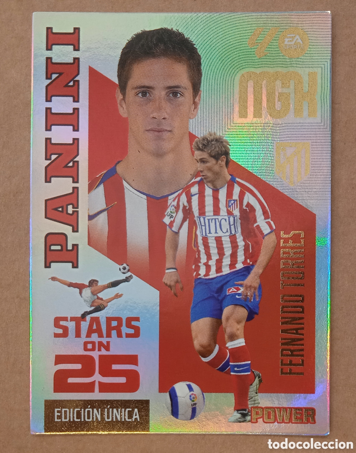 Fu&szlig;ball-Sticker: FERNANDO TORRES ATLETICO MADRID STARS ON 45 PANINI MEGACRACKS POWER 432P