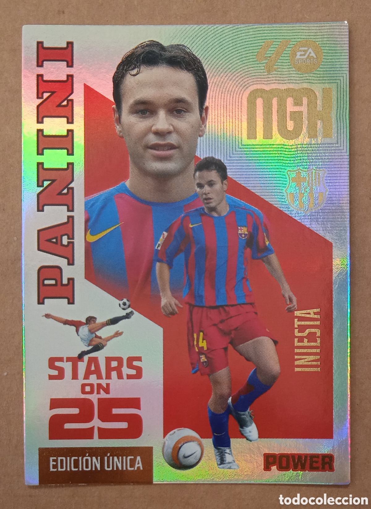 Fu&szlig;ball-Sticker: ANDRES INIESTA FC BARCELONA STARS ON 45 PANINI MEGACRACKS POWER 434P